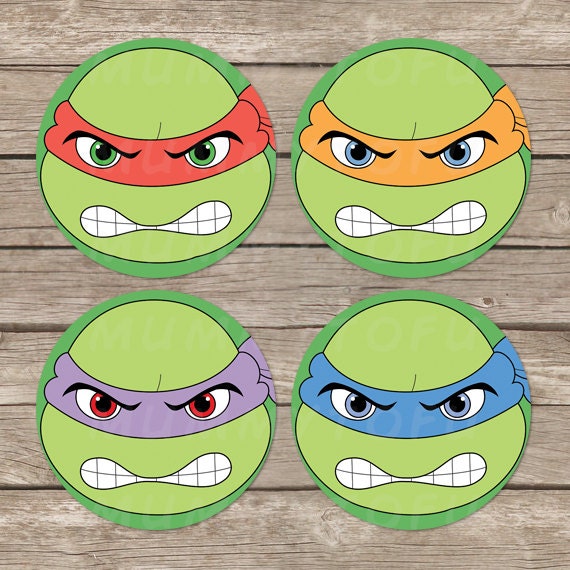 Items Similar To Teenage Mutant Ninja Turtle Tmnt Party Circle Cupcake 