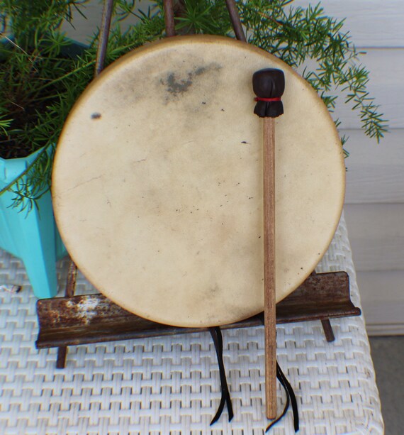 10 Elk Hide Hand Drum Native American Made by EarthMaidensEmporium