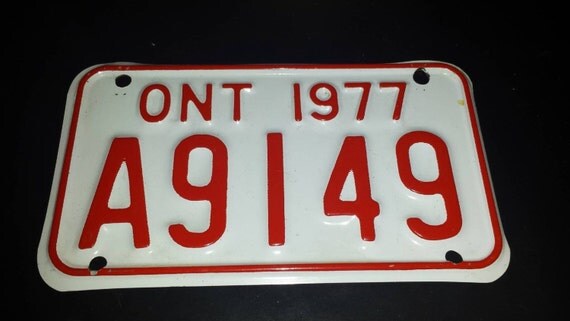 ontario motorcycle licence plate