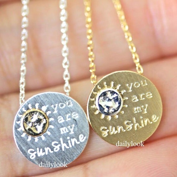 you are my sunshine necklace sunshine necklace by DailyLook