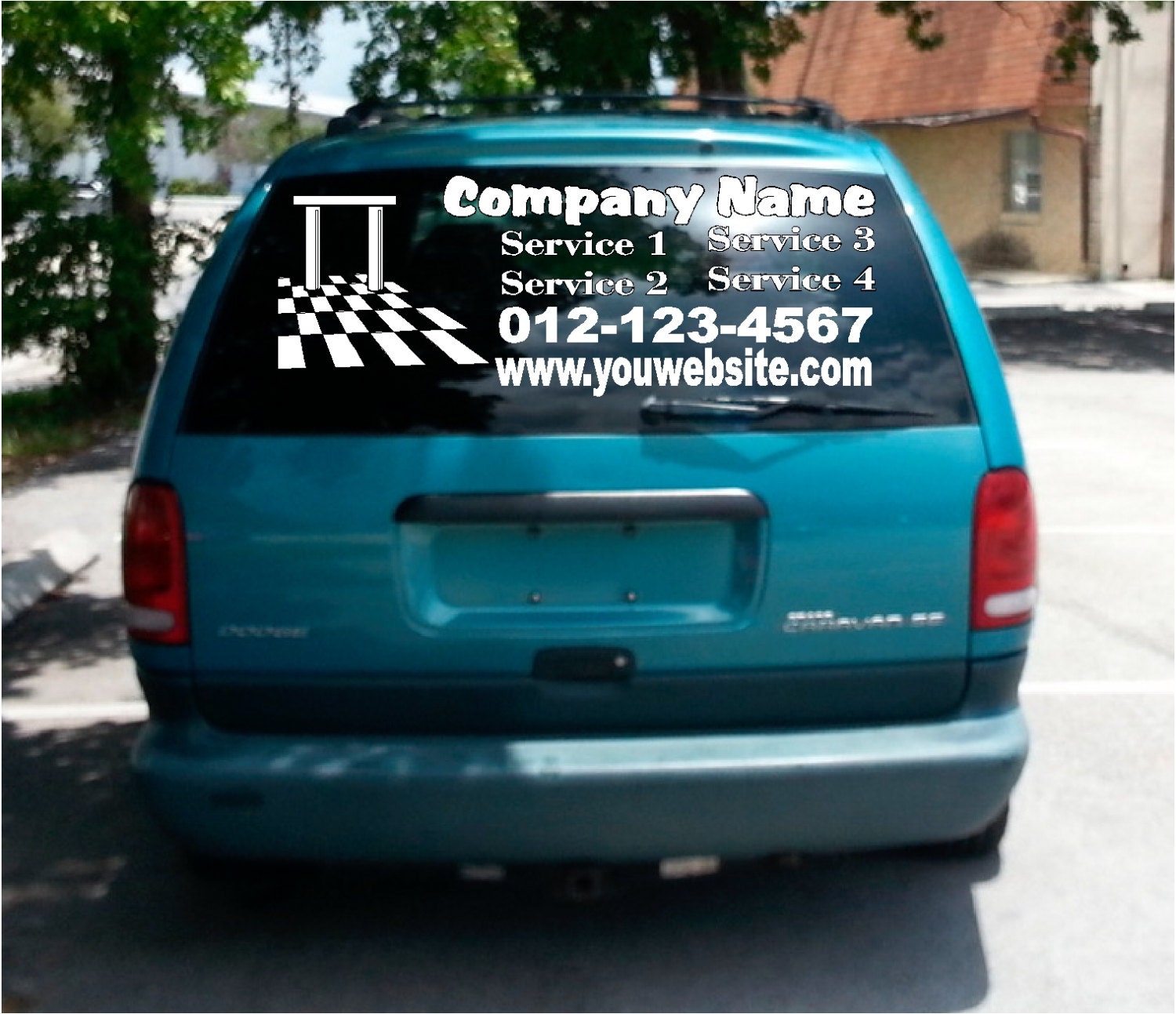 rear window Vinyl decal Personalized Business Sticker