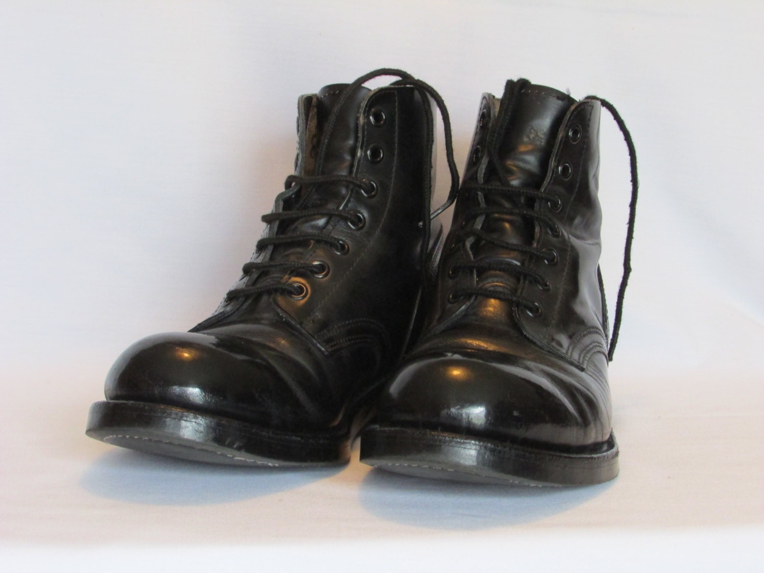 high gloss parade boots