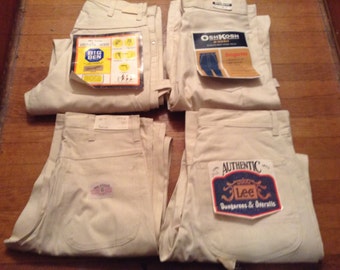 vintage cotton lee wrangler deadstock jeans men's women's painter pants ...