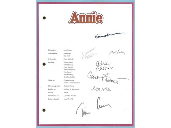 stage managers script for annie jr.