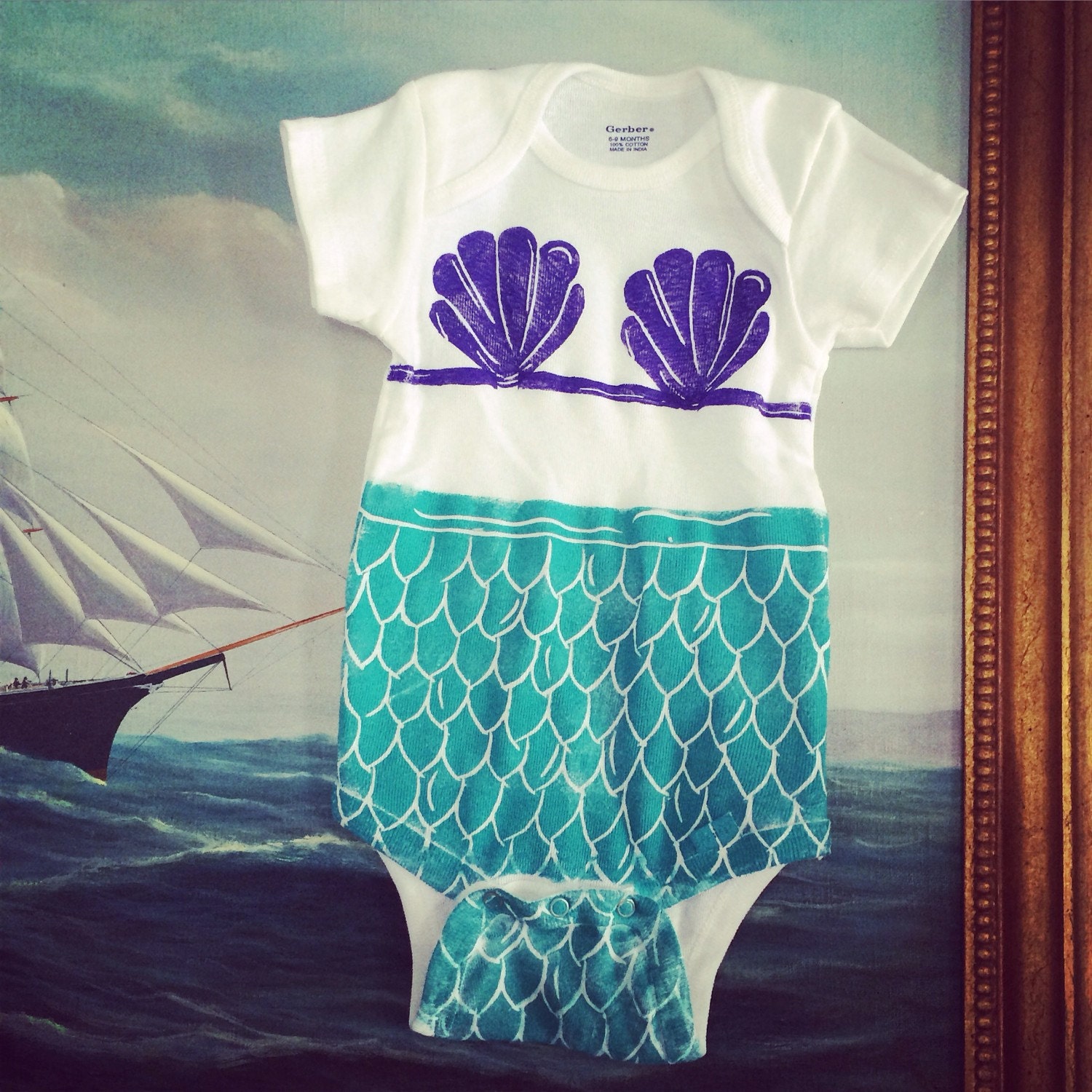 Mermaid print onesie mermaid print mermaid bodysuit mermaid