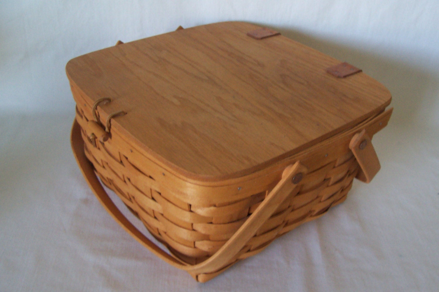 Vintage Longaberger Sewing Basket Handwoven by shanasattic