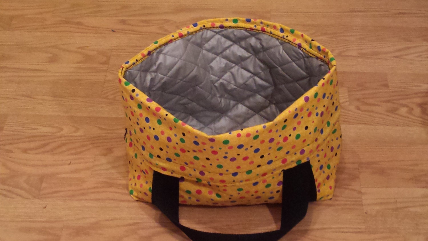 Insulated Crock Pot Carrier  Multi Colored Polka Dots on