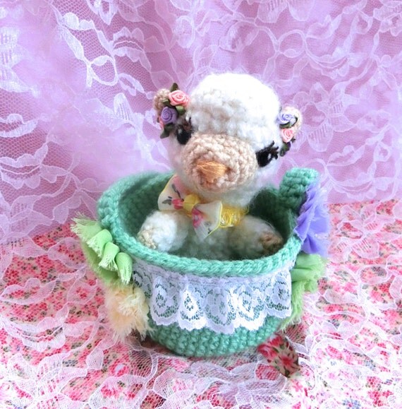 gift crochet ladies ideas for Gift Animal Stuffed Ideas toy Stuffed Basket Alpaca,Crochet Animal