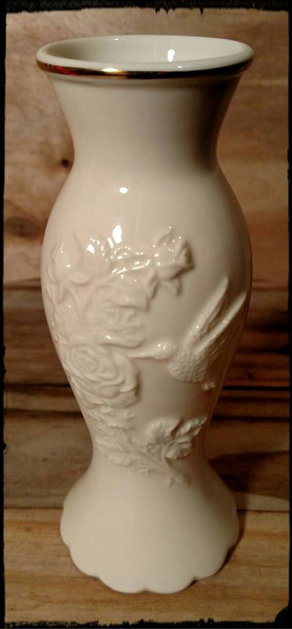 Lenox Vase Hummingbird / Hand Crafted Lenox Vase by Flavsantiques