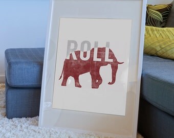 Alabama Crimson Tide / Vintage Art Print