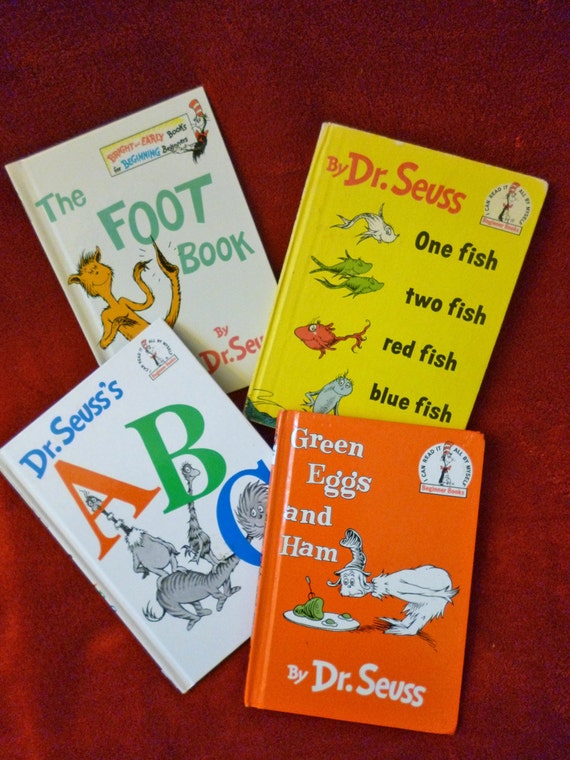 Set of Four Dr Seuss Classic Children's Books by