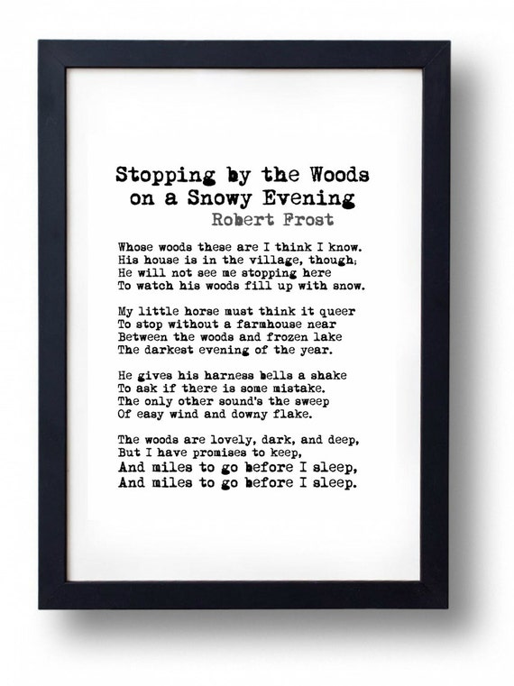 Stopping by the Woods on a Snowy Evening Robert Frost Poem