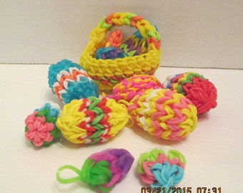Items similar to Colorful Grapevine Easter Door Basket with Easter Eggs ...