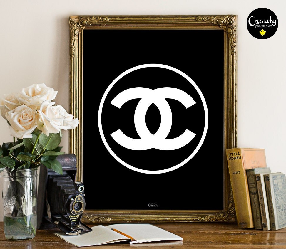 Coco Chanel Logo Poster Coco Chanel logotype Coco by Osanty