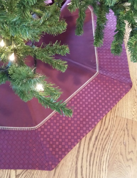 burgundy christmas tree skirt tailored victorian maroon burgundy christmas tree skirt tailored victorian maroon