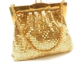 Whiting and Davis Mesh Bag Gold Evening Bag Vintage Wristlet Gold Mesh Purse Bridal Purse Wedding Bag Perfect Gift Whiting and Davis Mesh Bag Gold Evening Bag Vintage Wristlet Gold Mesh Purse Bridal Purse Wedding Bag Perfect Gift