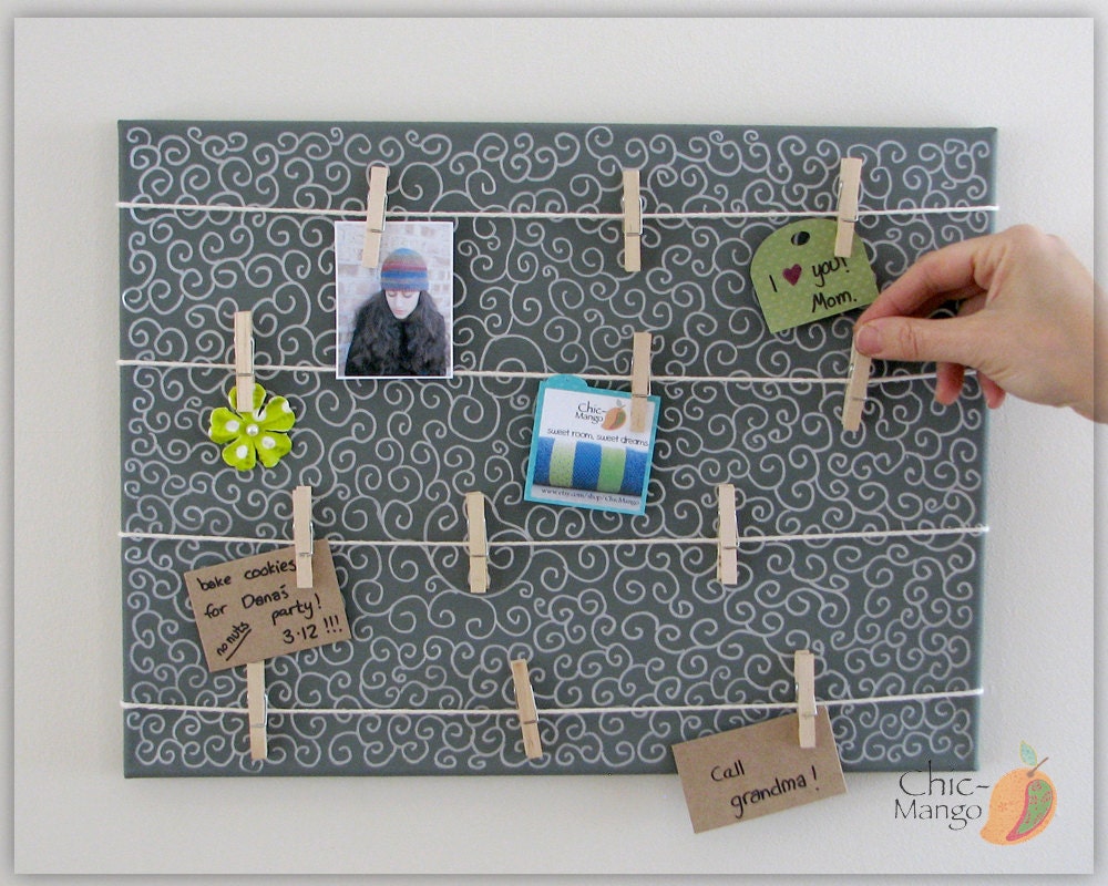 Bulletin Board Display board Memo Holder Office by ChicMango