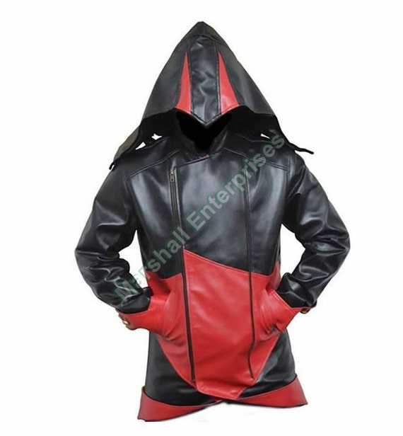 Men Assassins Creed 3 Fashion Leather Jacket by MarshalEnterprises