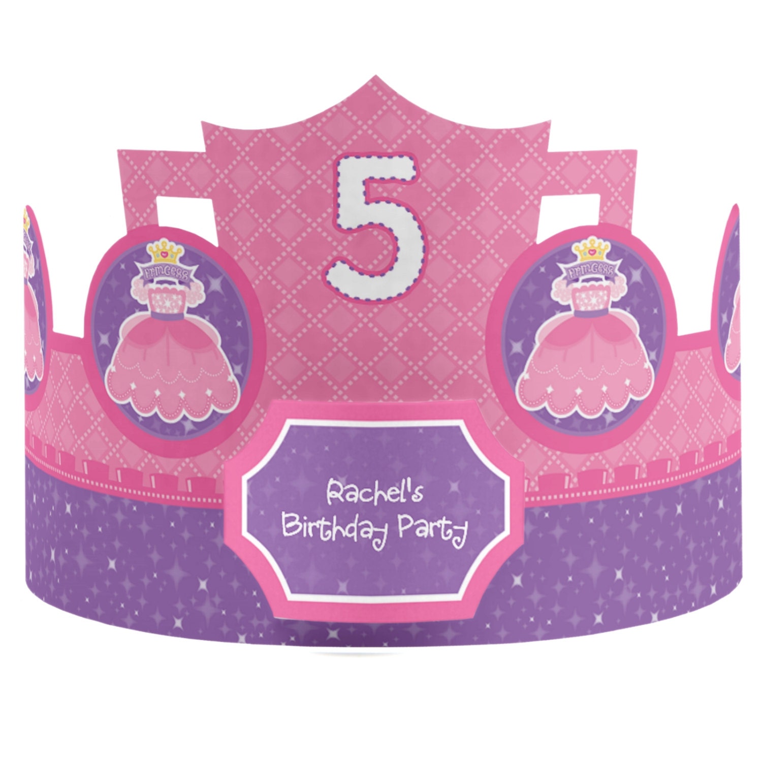 8 Custom Princess Party Hats Birthday Party by BigDotOfHappiness