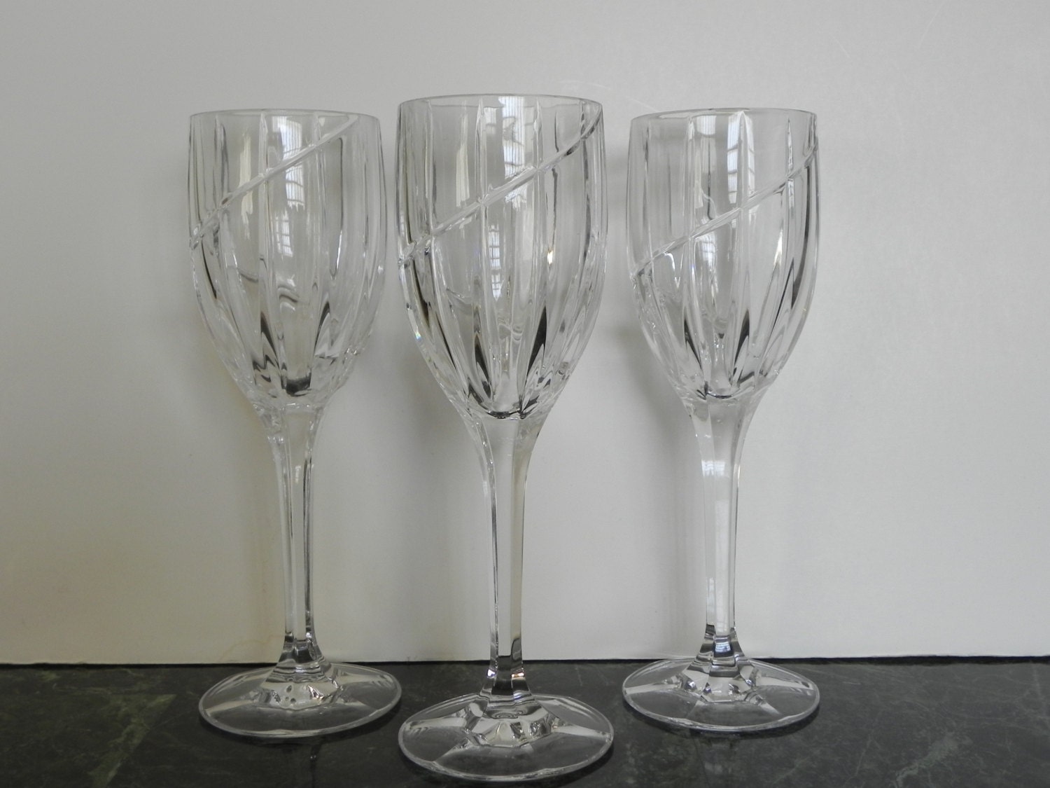 Mikasa Uptown 9 Wine Water Goblets Set of 3 by GreatHouseEstate