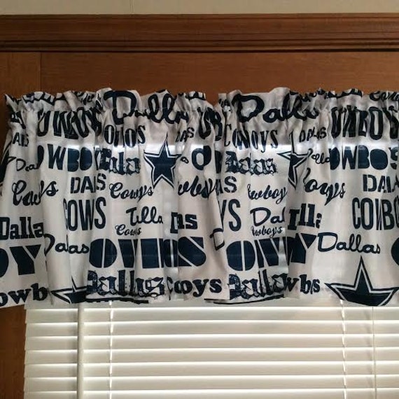 Cowboys Curtain Valance ~ Man Cave or Boys Room Decor ~ 2 - 39" Wide ...