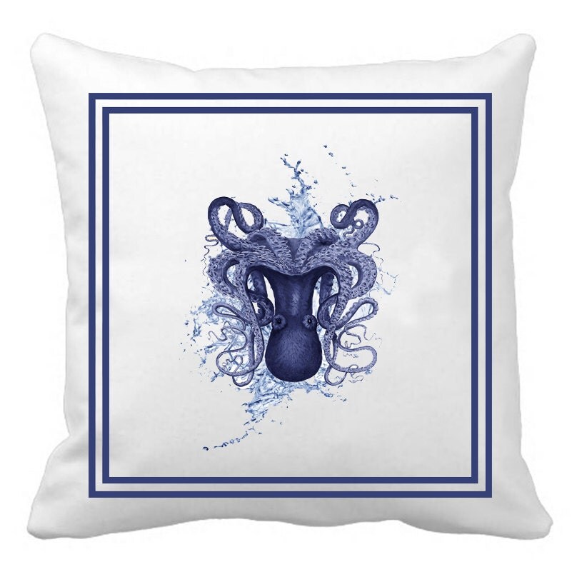 OCTOPUS Pillow Cover Art Decorative Pillow Cover by LACOTEDESIGN
