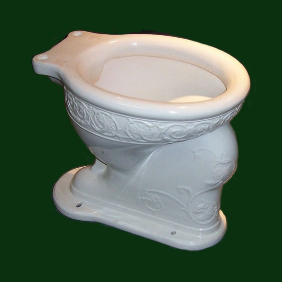 Embossed Toilet Bowl by VintageBathroom on Etsy