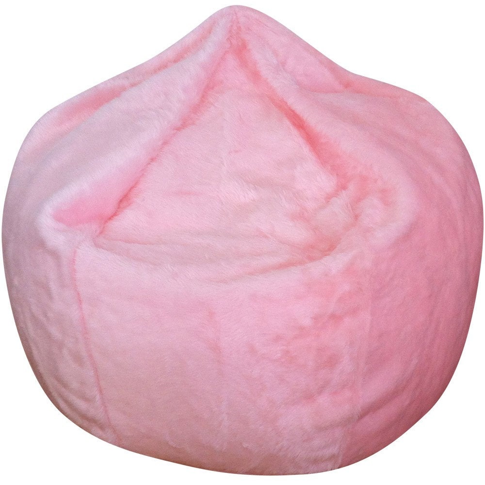 Pink Faux Fur Bean Bag