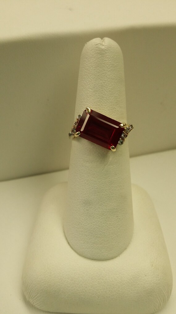 Vintage Yellow Gold Ruby Ring by FloydJewelryVintage on Etsy