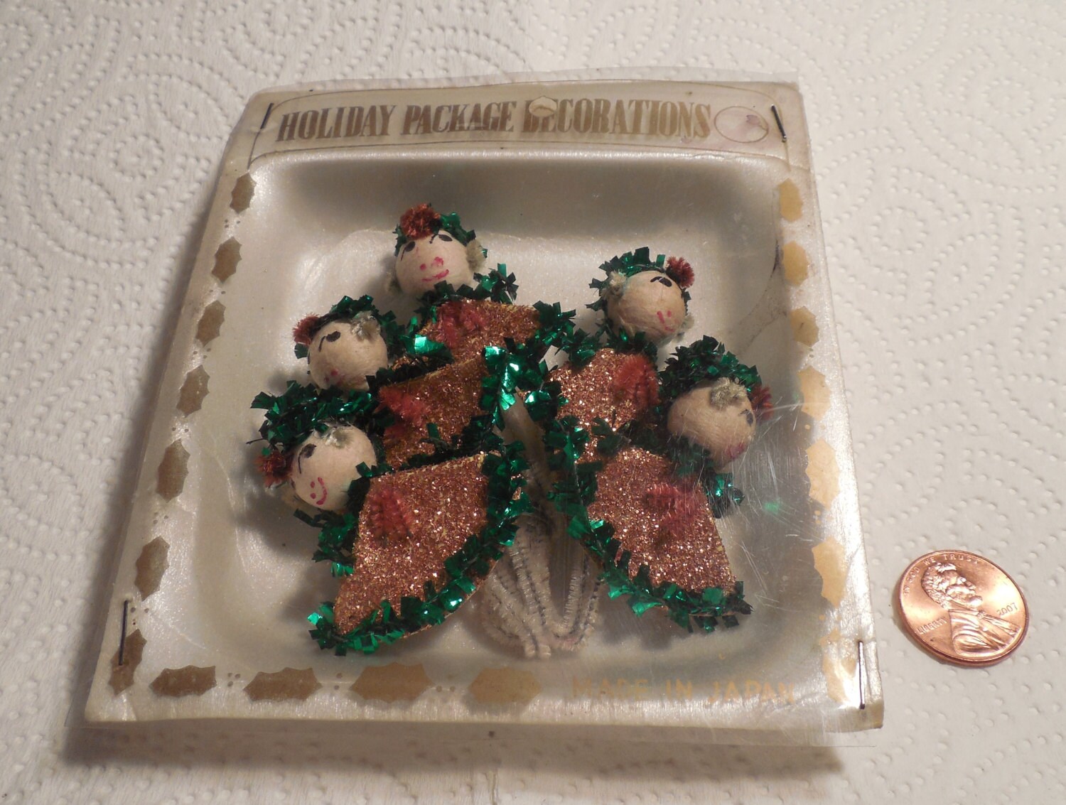 vintage christmas package decorations spun cotton pipe cleaner vintage christmas package decorations spun cotton pipe cleaner