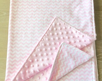 New Chevron Minky Baby Blanket