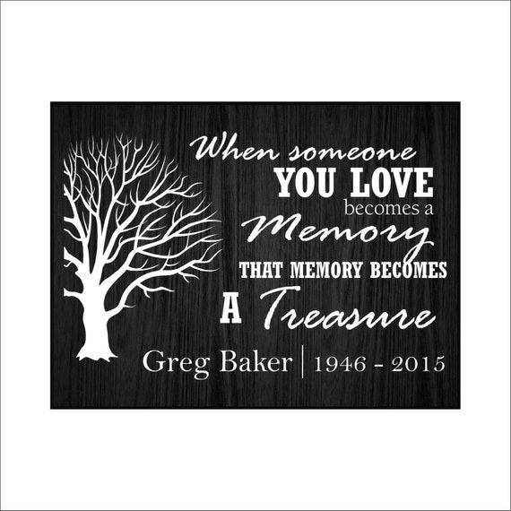 Personalized In Memory of plaque Memorial by BeInspiredKeepsakes