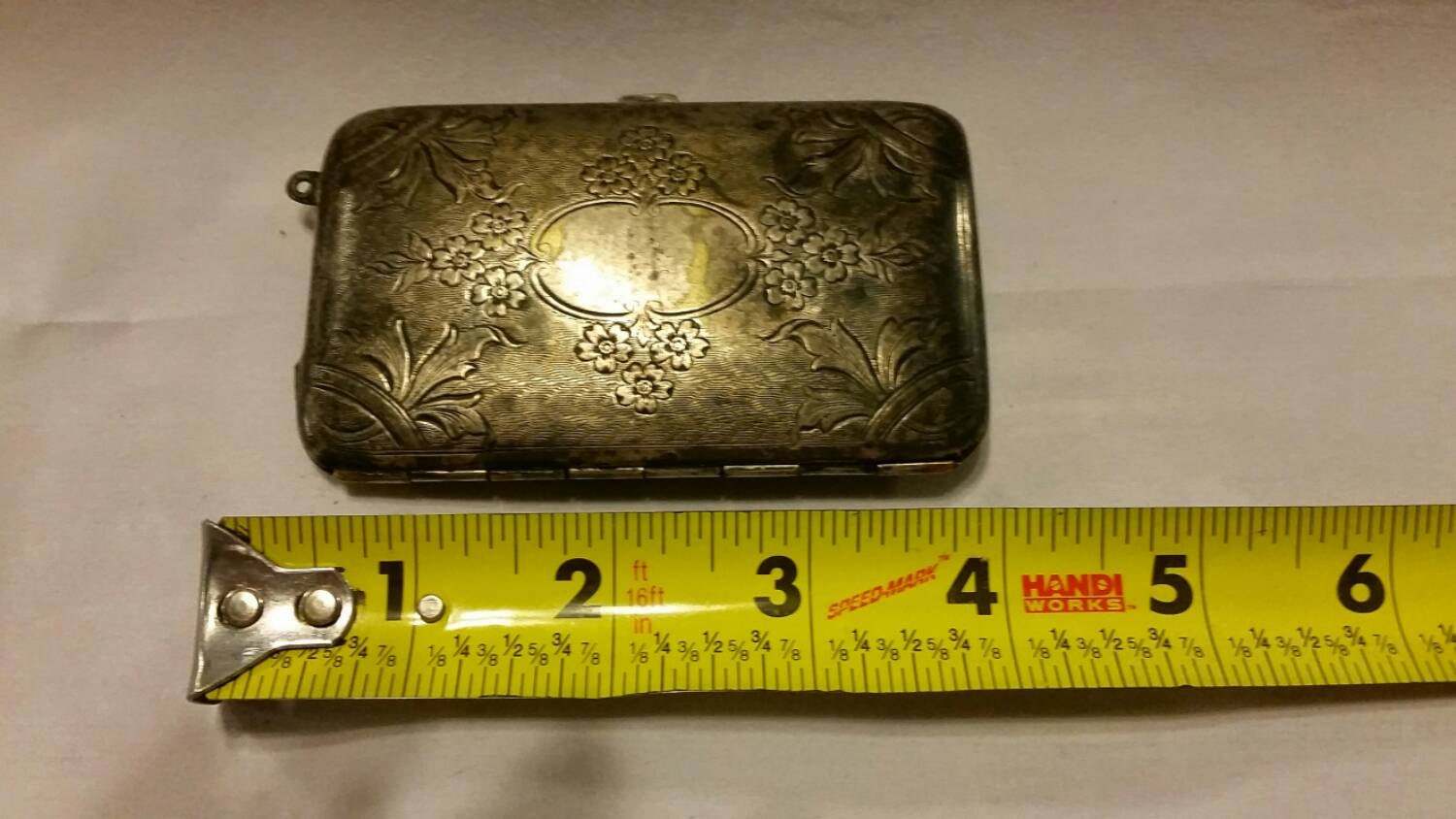 Antique silver plate coin purse by MyPorcelainPig on Etsy