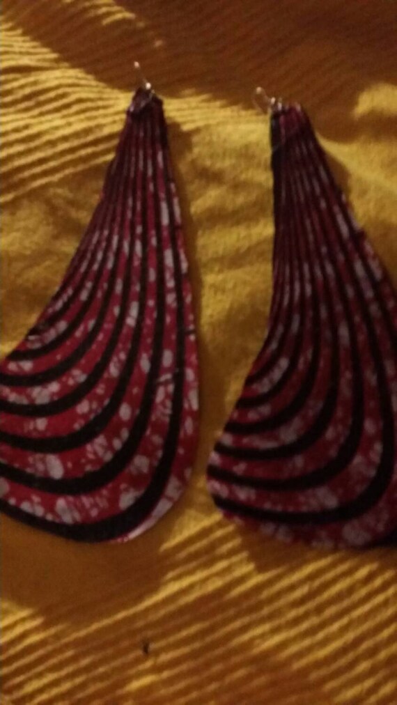 Items similar to African Cloth Earrings on Etsy