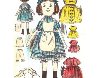 Victorian Rag Doll sewing pattern- full size paper pieces
