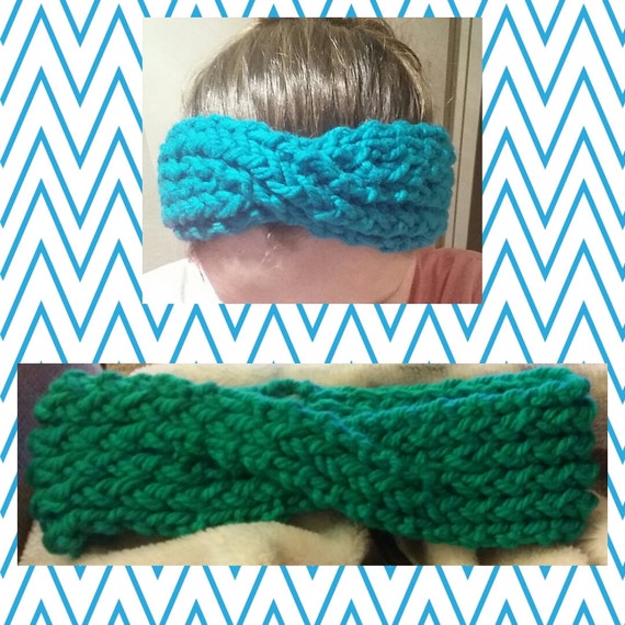 Knitted Turban Headband By Createdbyhawks On Etsy