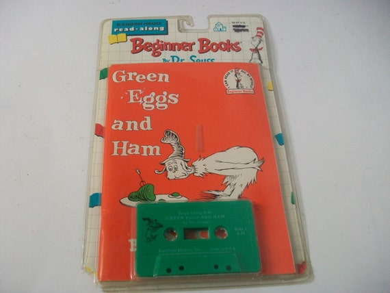 Vintage Green Eggs And Ham Book And Audio Cassette Tape Dr