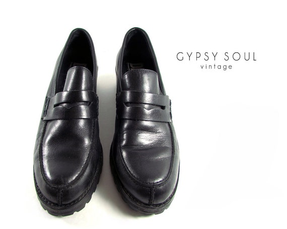 DKNY shoes | leather loafers | penny loafers | black | rubber soles ...