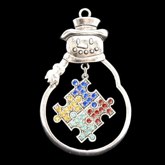 autism puzzle christmas ornament autism puzzle christmas ornament