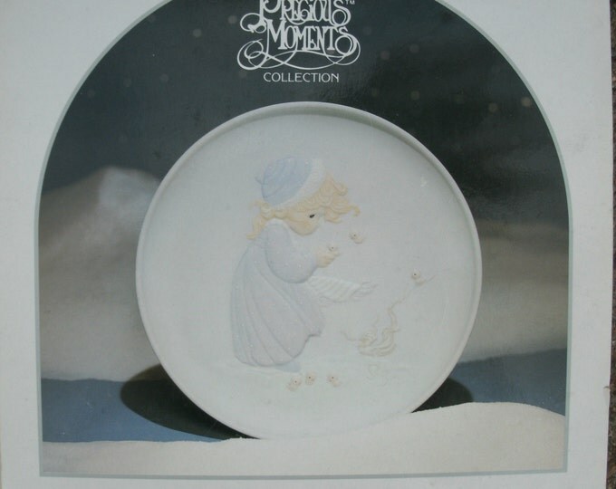 Precious Moments Plates: SALE! Four Seasons Series Collector Plates - Winter's Song, vintage, Precious Moments, gift, home decor, plates