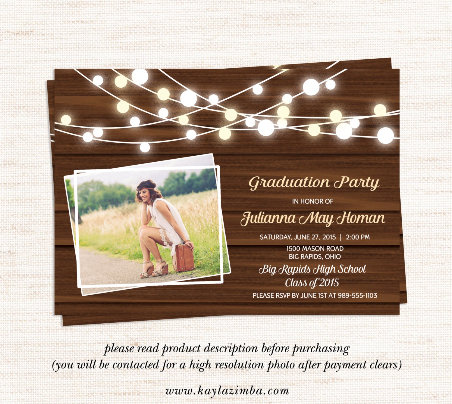 Country Graduation Invitations 5