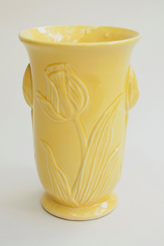 Yellow McCoy Tulip Vase by GoodStuffHere on Etsy