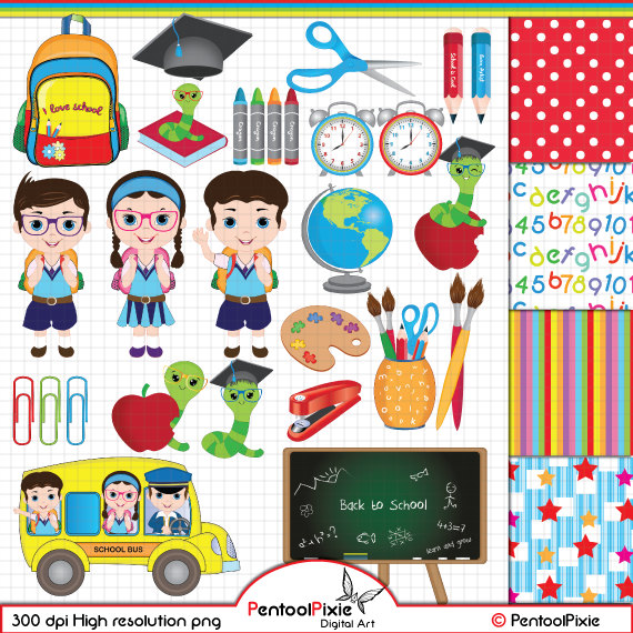 clipart of back to school supplies - photo #34