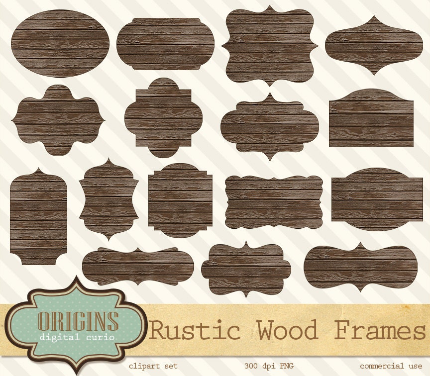 rustic wood frame clipart - photo #12