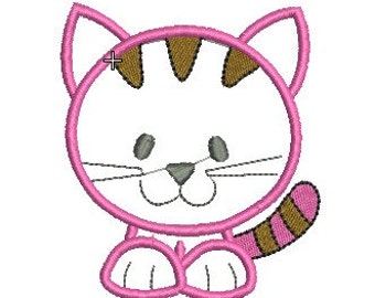 cat embroidery applique 2 size 4x4 - 5x7 For only 2.50 dollar