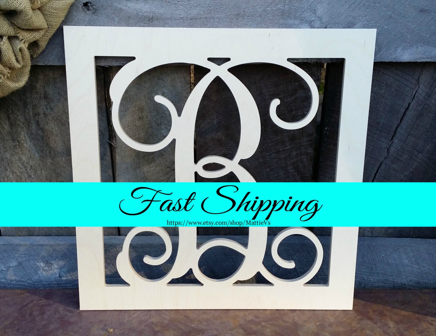 Wooden Monograms with Fast Shipping by MattieVs on Etsy