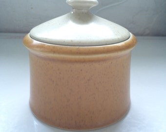 Premiere DuraStone Lidded Sugar Bowl, Japan, Orange