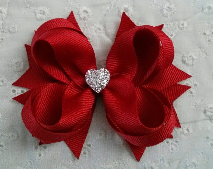 Download Red Boutique Hair Bow Girls Hair Bow Toddler Hair Bow