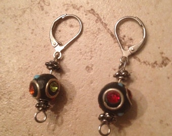 •SERAPHINITE - SPEAR TEAR• silver dangle earrings