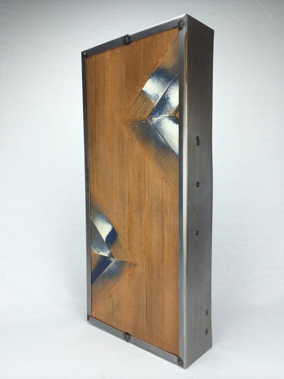 WALL ART made from repurposed wood and sheet metal. by sawandsteel